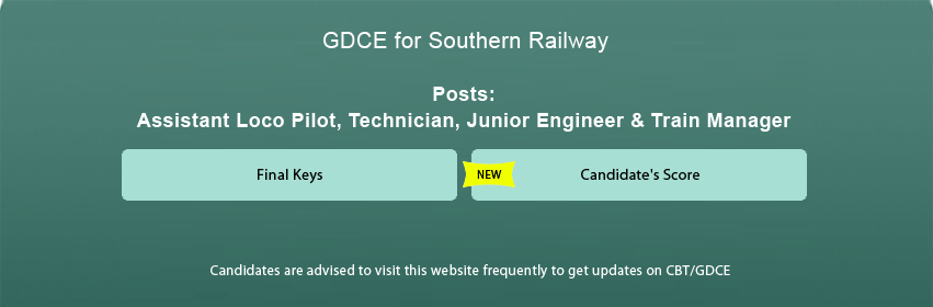 GDCE for Southern Railway